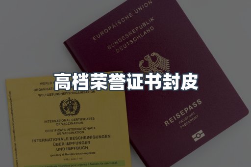 高档荣誉证书封皮